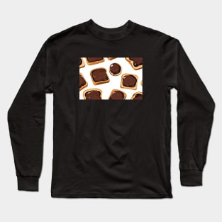 Chocolate Kawaii Sweet Yummy Toast Bread Sandwich Coffee Vintage Long Sleeve T-Shirt